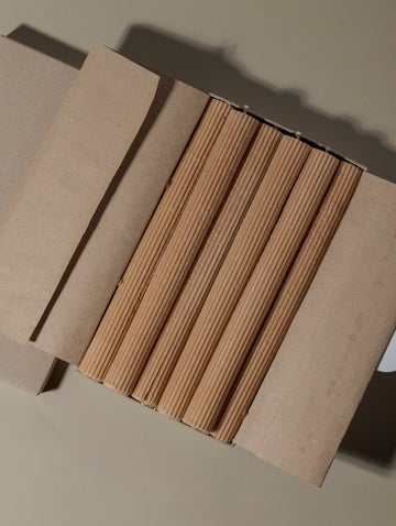 Cinnamon pillar candle box of six